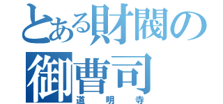 とある財閥の御曹司（道明寺）