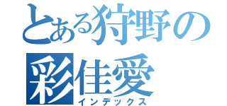 とある狩野の彩佳愛（インデックス）