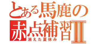 とある馬鹿の赤点補習Ⅱ（消えた夏休み）