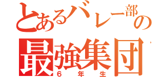 とあるバレー部の最強集団（６年生）