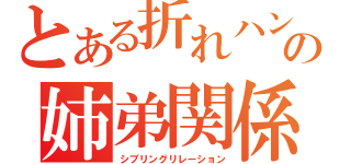 とある折れハンの姉弟関係（シブリングリレーション）