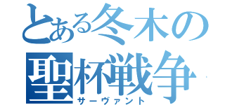 とある冬木の聖杯戦争（サーヴァント）