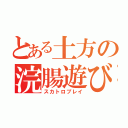 とある土方の浣腸遊び（スカトロプレイ）