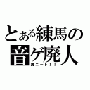 とある練馬の音ゲ廃人（糞ニート！！）