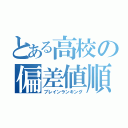 とある高校の偏差値順（ブレインランキング）