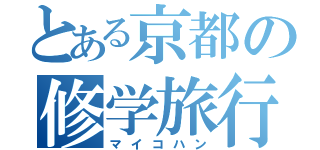 とある京都の修学旅行（マイコハン）