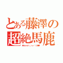 とある藤澤の超絶馬鹿（【君はъака】＼＿（・ω・｀）ココ重要！）