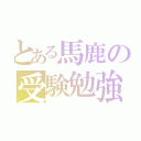 とある馬鹿の受験勉強（）