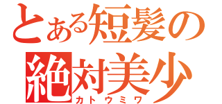 とある短髪の絶対美少女（カトウミワ）