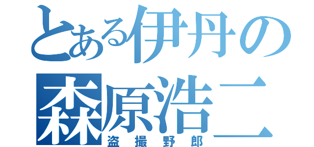 とある伊丹の森原浩二（盗撮野郎）