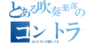 とある吹奏楽部のコントラバス弾き（コントラバス愛してる）