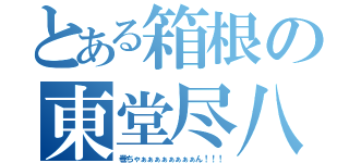 とある箱根の東堂尽八（巻ちゃぁぁぁぁぁぁぁぁん！！！）