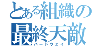 とある組織の最終天敵（バードウェイ）