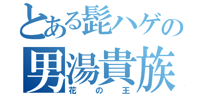 とある髭ハゲの男湯貴族（花の王）