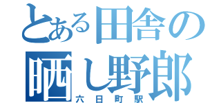 とある田舎の晒し野郎（六日町駅）