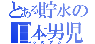 とある貯水の日本男児（心のダム）