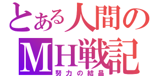 とある人間のＭＨ戦記（努力の結晶）