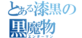 とある漆黒の黒魔物（エンダーマン）