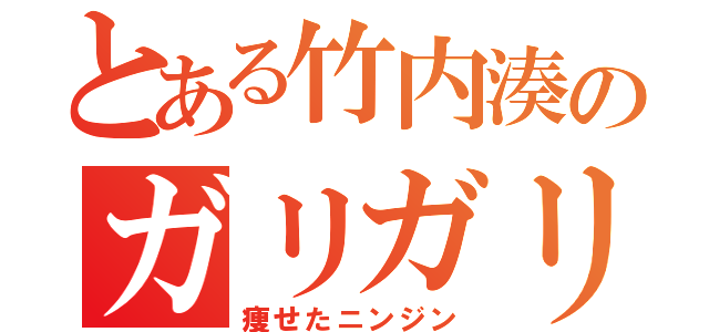 とある竹内湊のガリガリ侍（痩せたニンジン）