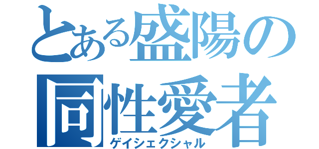 とある盛陽の同性愛者（ゲイシェクシャル）