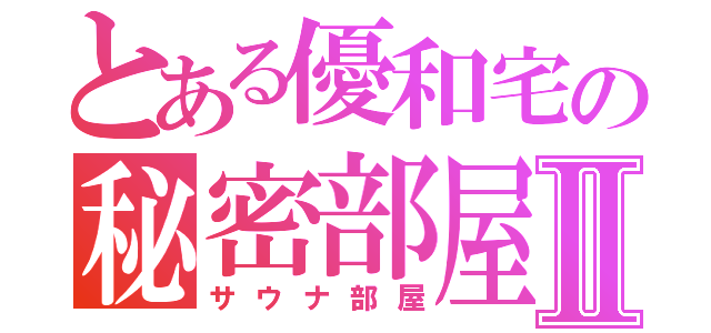 とある優和宅の秘密部屋Ⅱ（サウナ部屋）