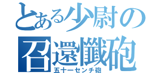 とある少尉の召還懺砲（五十一センチ砲）