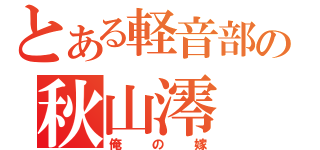 とある軽音部の秋山澪（俺の嫁）