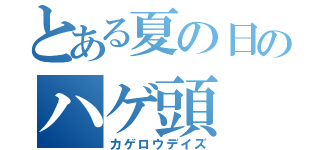とある夏の日のハゲ頭（カゲロウデイズ）