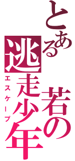 とある　若の逃走少年（エスケープ）