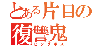 とある片目の復讐鬼（ビッグボス）