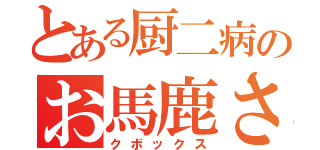 とある厨二病のお馬鹿さん（クボックス）