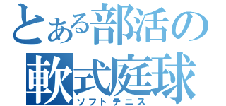 とある部活の軟式庭球（ソフトテニス）