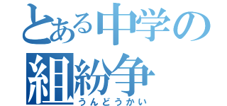 とある中学の組紛争（うんどうかい）