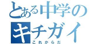 とある中学のキチガイ達（これからだ）