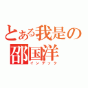 とある我是の邵国洋（インデック）