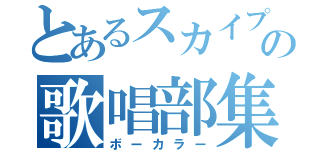 とあるスカイプの歌唱部集団（ボーカラー）