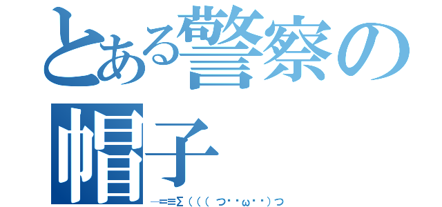 とある警察の帽子（─＝≡Σ（（（ つ•̀ω•́）つ）