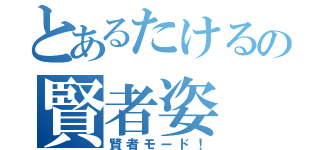 とあるたけるの賢者姿（賢者モード！）