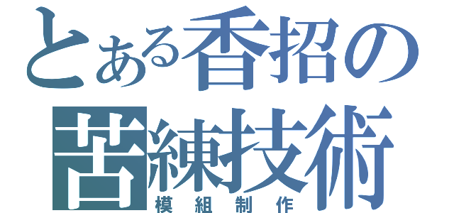 とある香招の苦練技術中（模組制作）