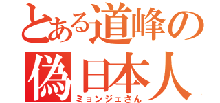 とある道峰の偽日本人（ミョンジェさん）