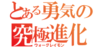 とある勇気の究極進化（ウォーグレイモン）