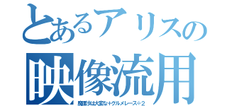 とあるアリスの映像流用（魔理沙は大変な＋グルメレース÷２）