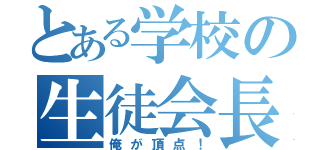 とある学校の生徒会長（俺が頂点！）