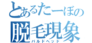 とあるたーぼの脱毛現象（バルドヘッド）