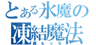 とある氷魔の凍結魔法（雛もっち）