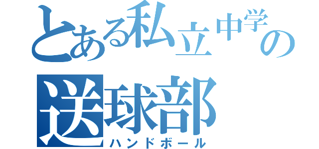 とある私立中学の送球部（ハンドボール）