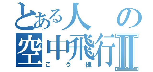 とある人の空中飛行Ⅱ（こう様）