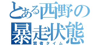 とある西野の暴走状態（賢者タイム）