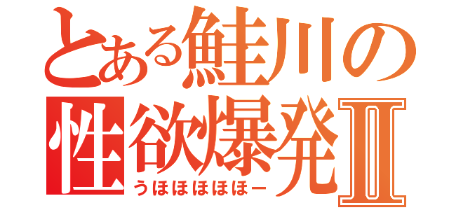 とある鮭川の性欲爆発Ⅱ（うほほほほほー）