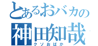 とあるおバカの神田知哉（クソおばか）